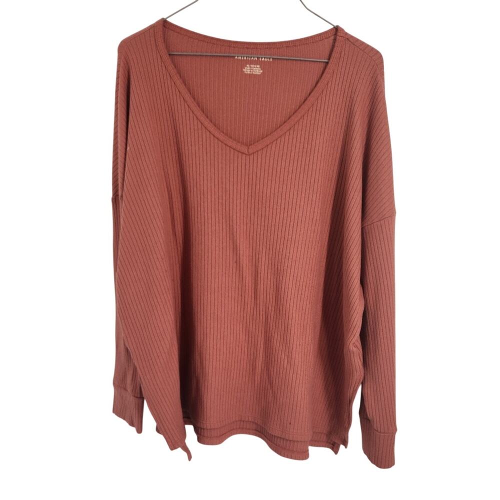 American Eagle Ribbed Long Sleeve Top Womens Size Extra Large XL